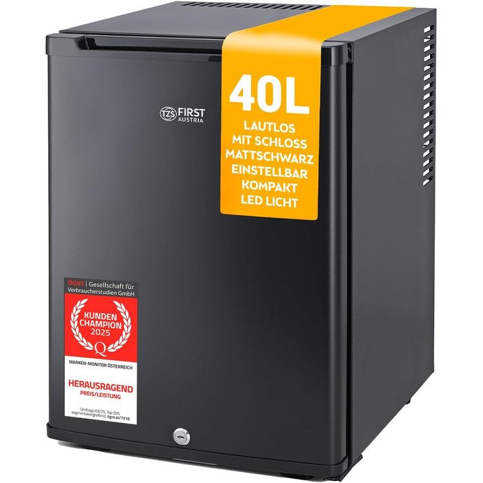 Міні-холодильник TZS First Austria 40L безшумний з замком, знімний ...