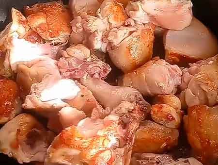 Чахохбілі з курки у казані по-грузинськи рецепт на багатті