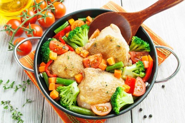 Курка з овочами на сковороді – 7 рецептів приготування