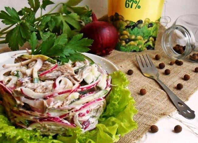 Салат чоловічий каприз класичний рецепт приготування