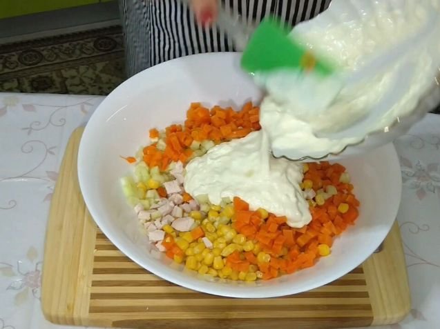 Салат с копченой курицей и ананасами - 9 очень вкусных классических  рецептов 