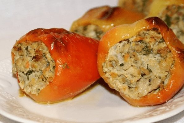 Перець, фарширований м'ясом, без рису