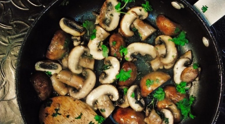 Як посмажити заморожені білі гриби