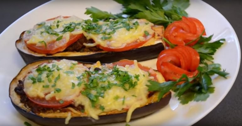 Как приготовить баклажан фаршированный фаршем в духовке: рецепт с фото пошаговый