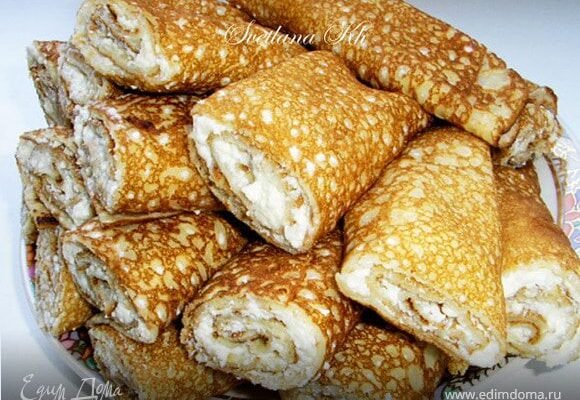 Класичний рецепт млинців з сиром: покрокове приготування Класичний рецепт млинців з сиром: покрокове приготування