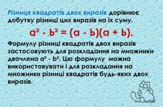 Різниця квадратів: формула та приклади застосування в житті