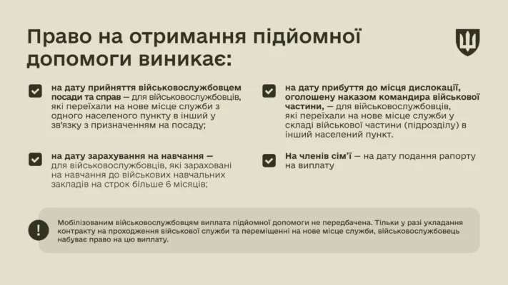 Підйомна допомога мобілізованим військовослужбовцям: що варто знати? Підйомна допомога мобілізованим військовослужбовцям: що варто знати?